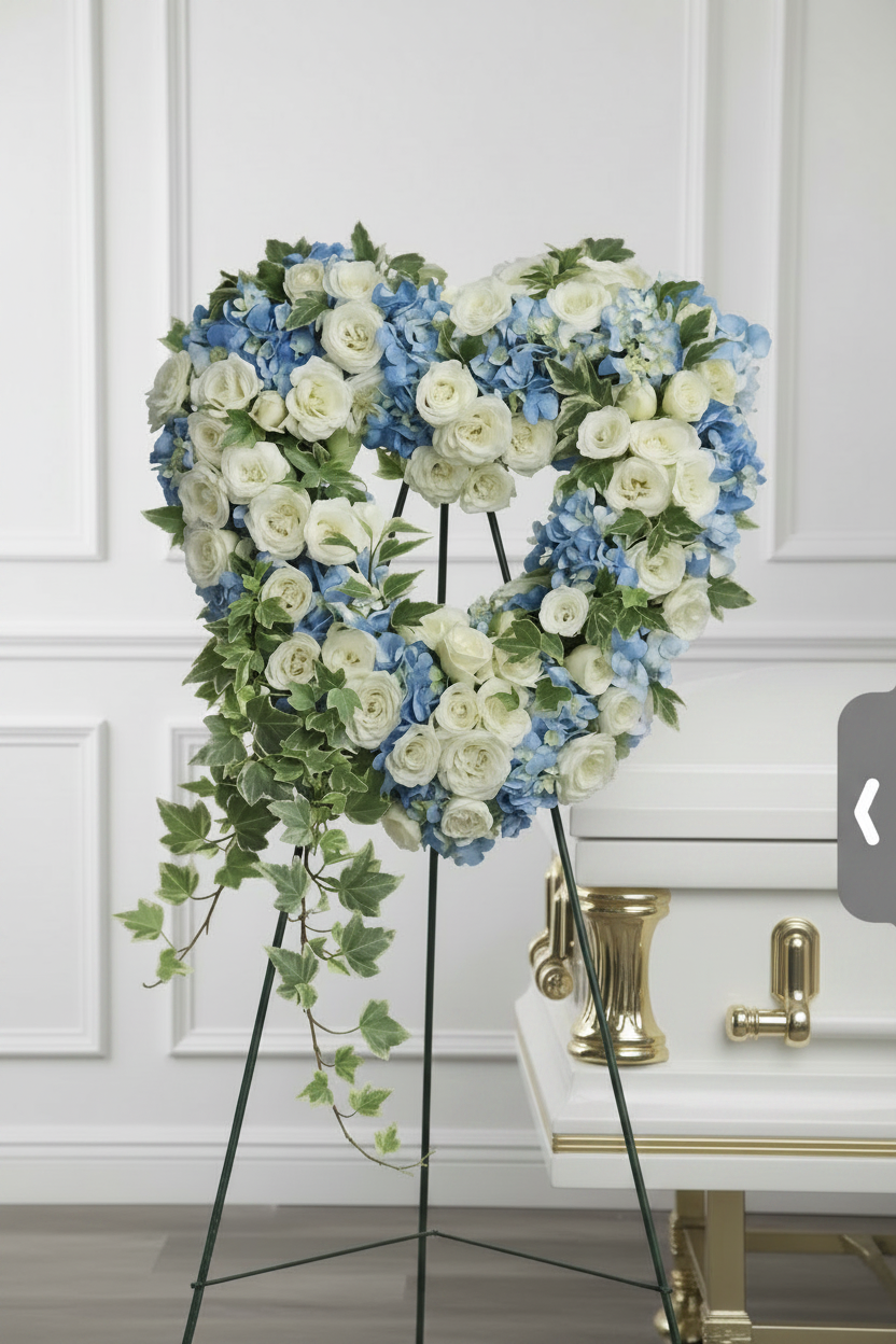 Blue Pure Heart Wreath - Elegance