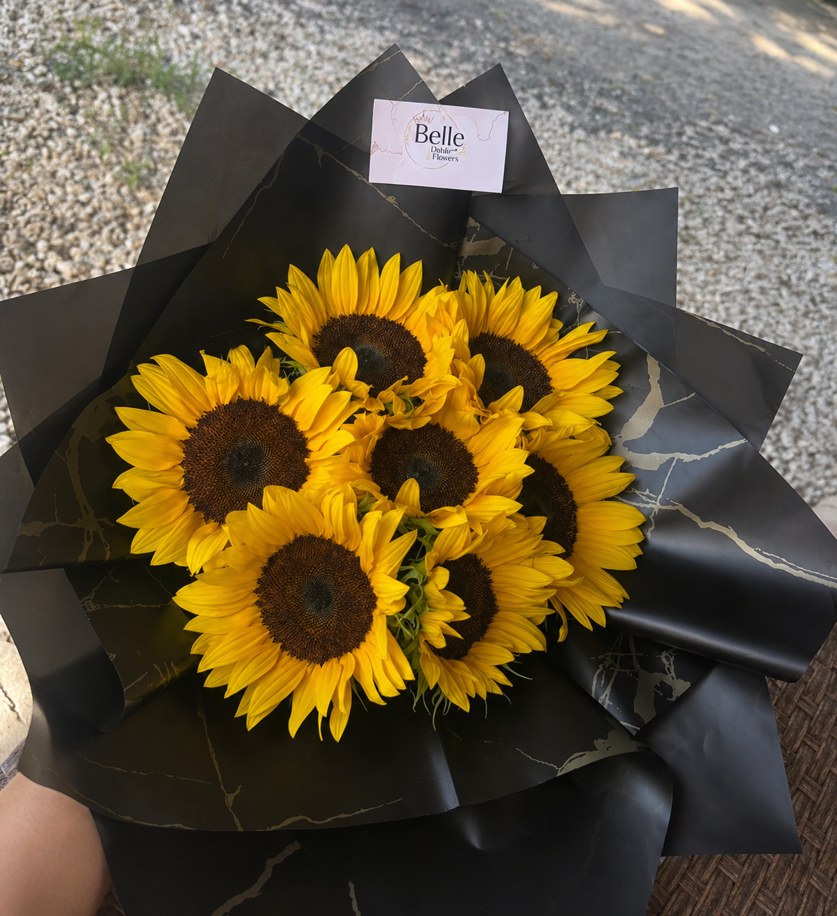 Golden Noir Sunflower Wrap