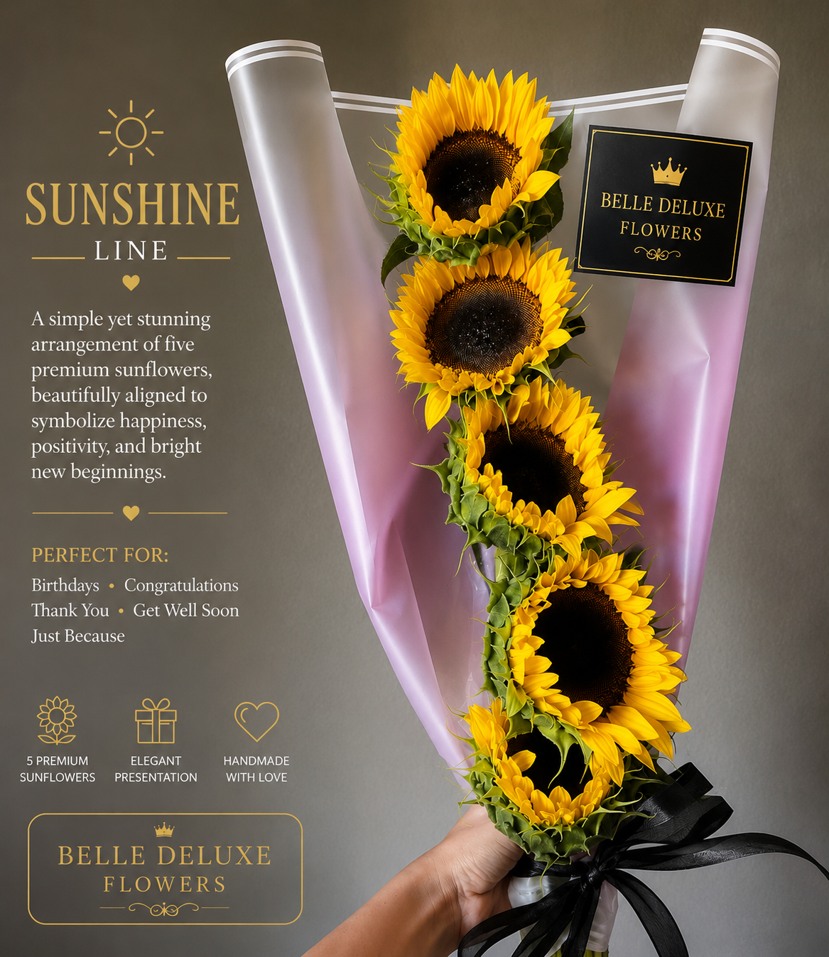Sunshine line bouquet