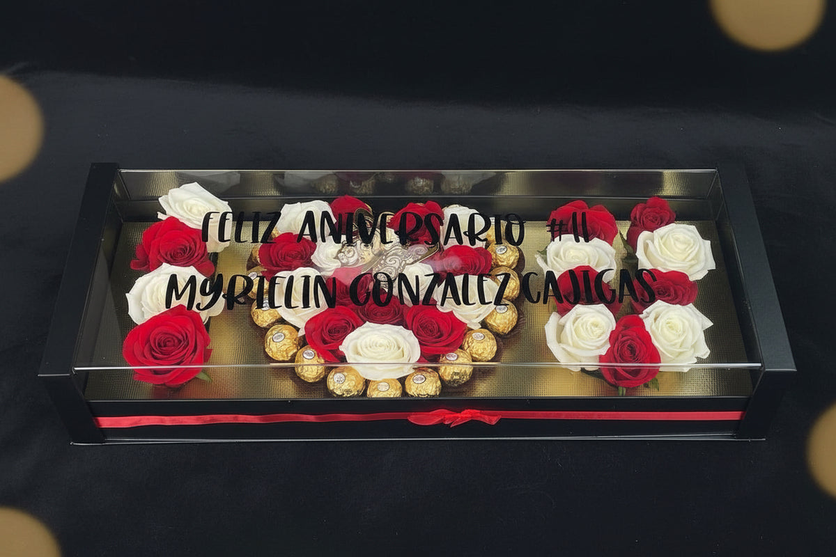 I love you acrylic box with message