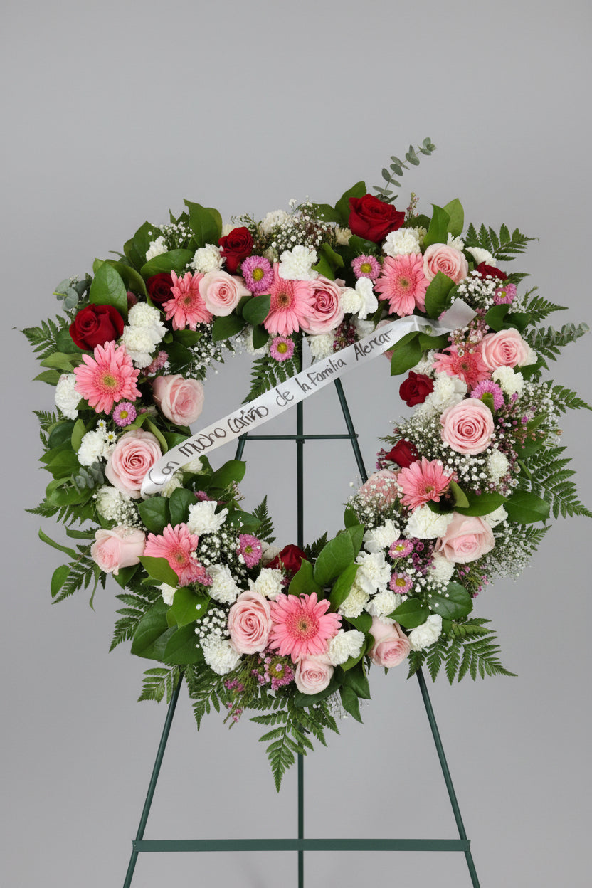 Pink Wreath Heart