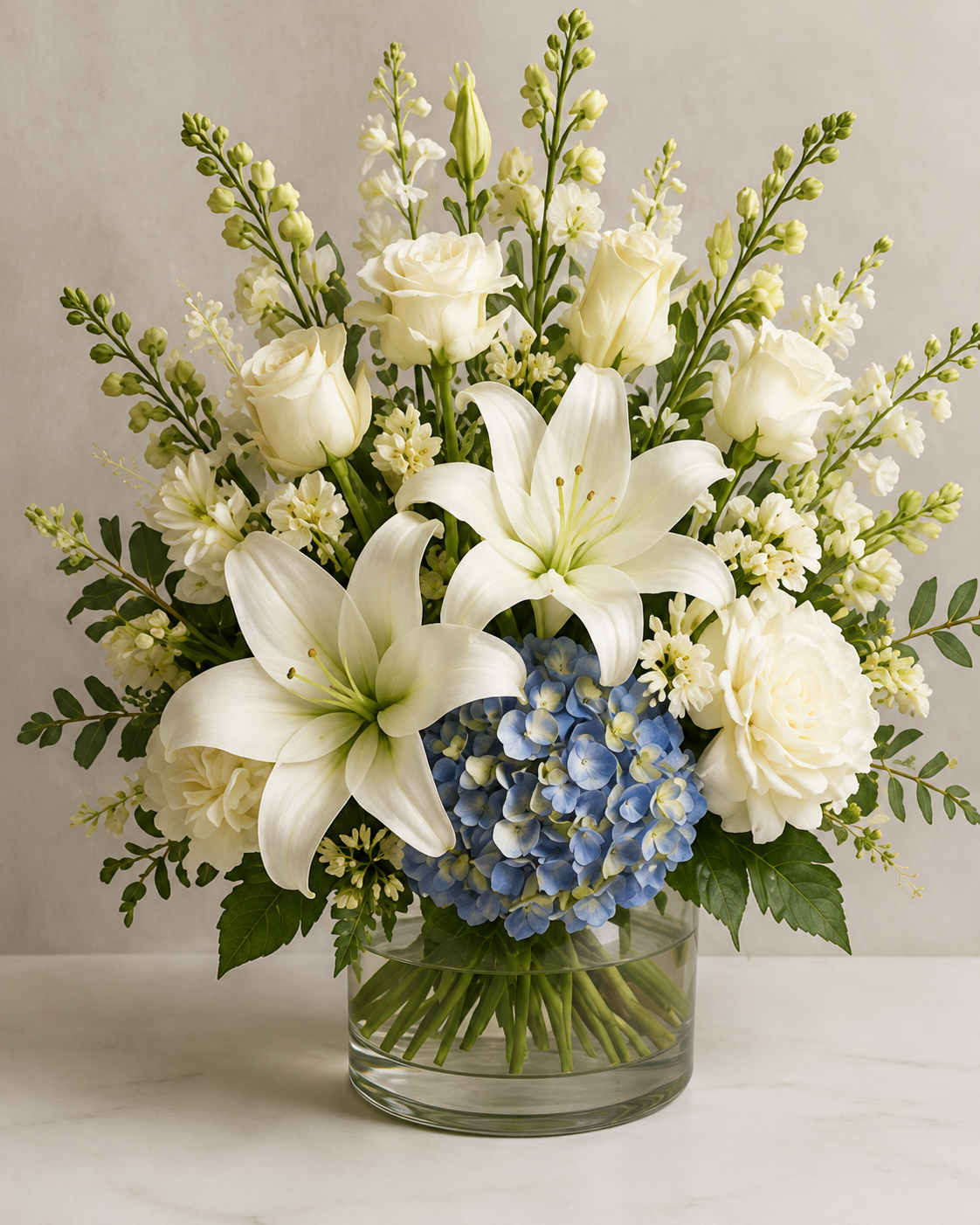 Serene Reflection -  Vase Mix Flowers