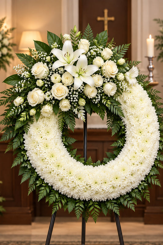 Large Lux white wreath