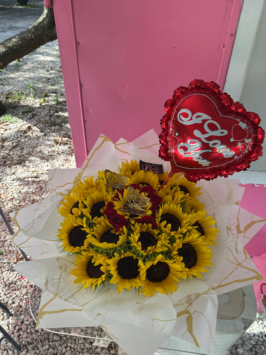 I love you with sunflowers