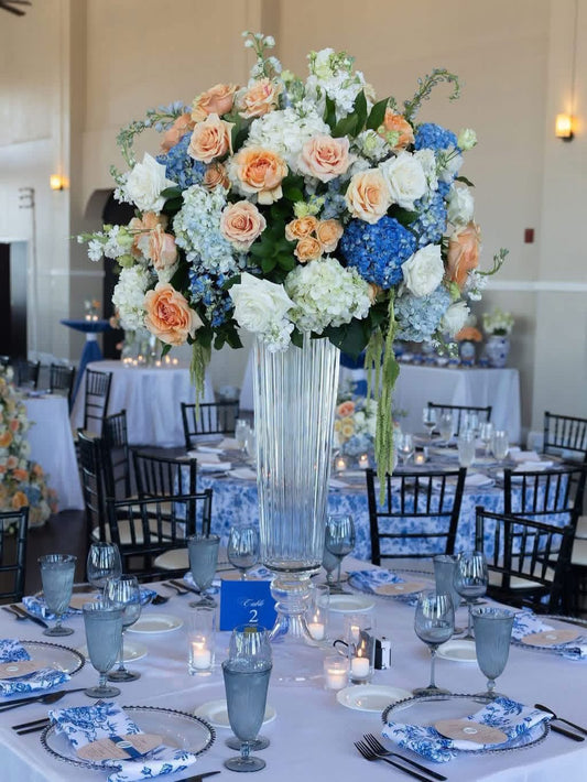 Wedding - Coral and blue tones