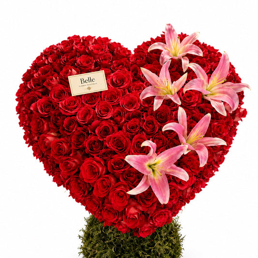 3D Heart - 150 Roses