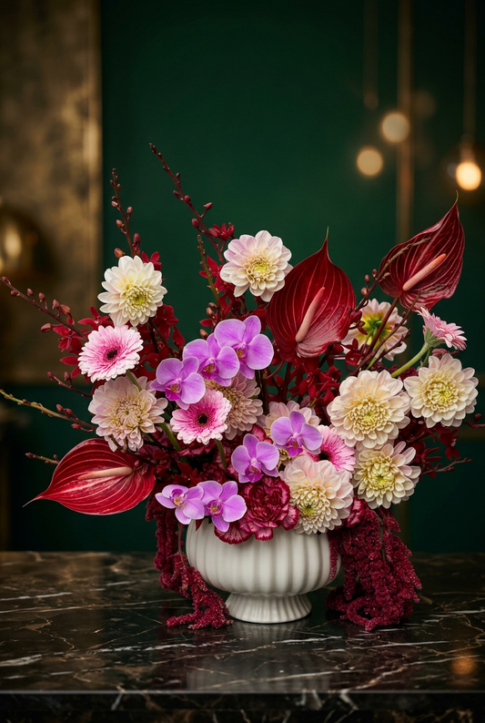 Dahlia and Orchid Masterpiece