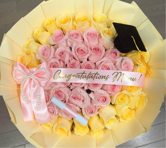 Congratulationes wrap bouquet