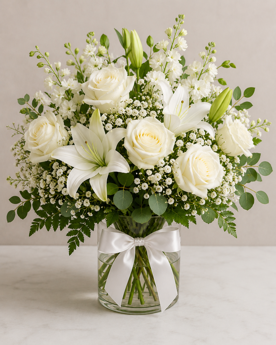 Always on my heart - Whte flowers