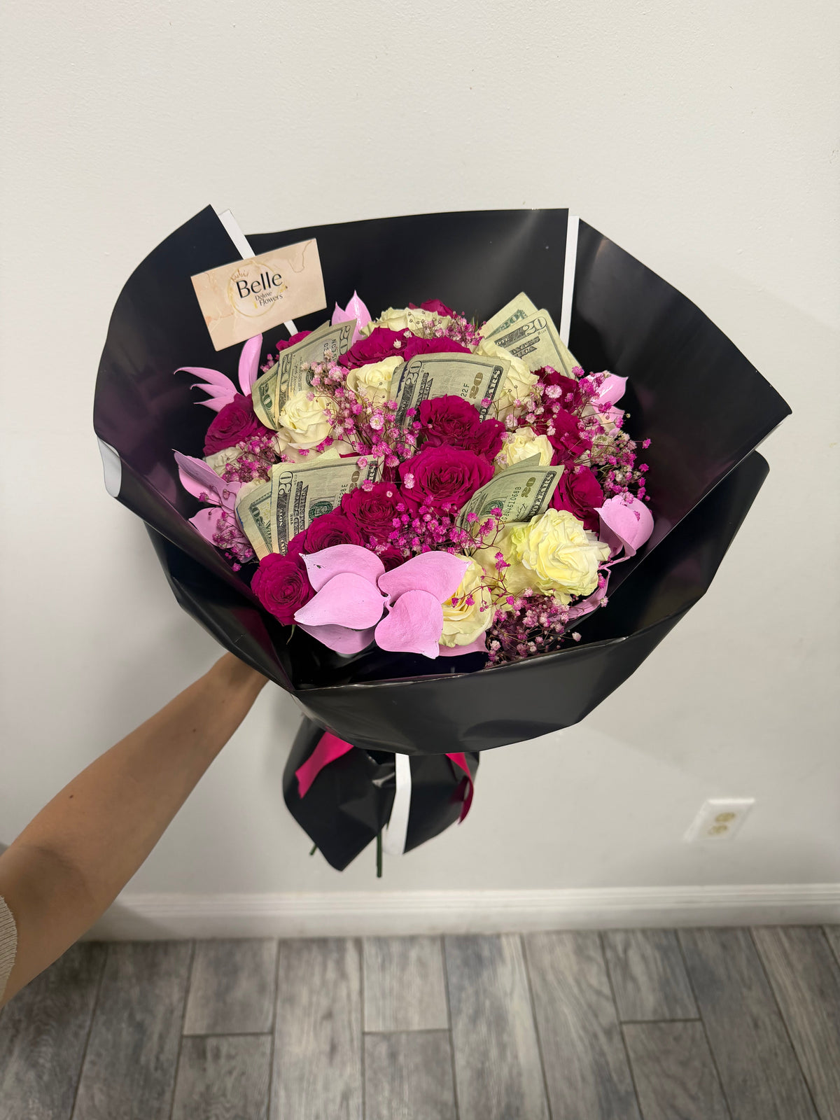 Millionaire’s Smile Bouque - Wrap; Money And Roses