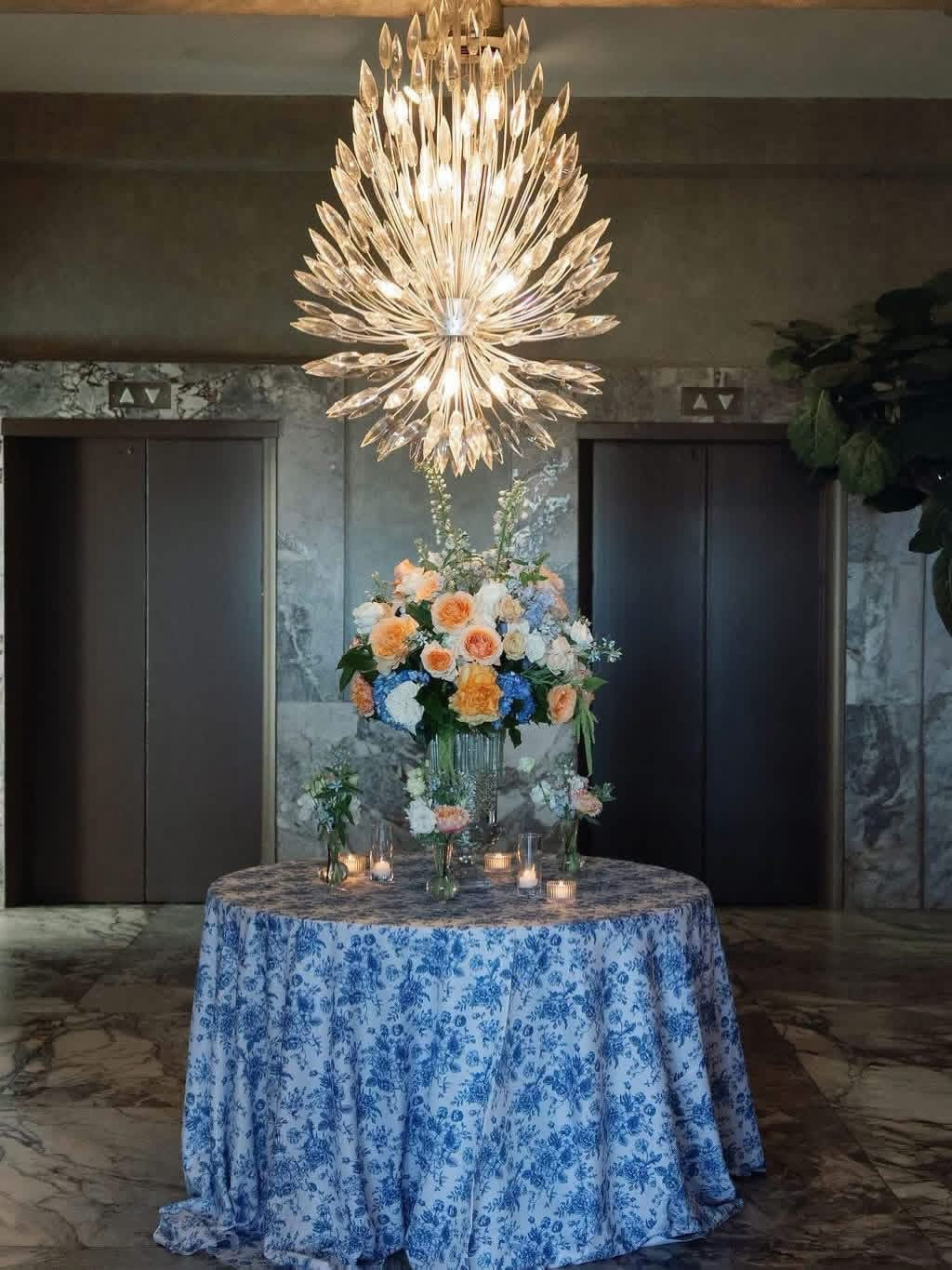 Wedding - Coral and blue tones