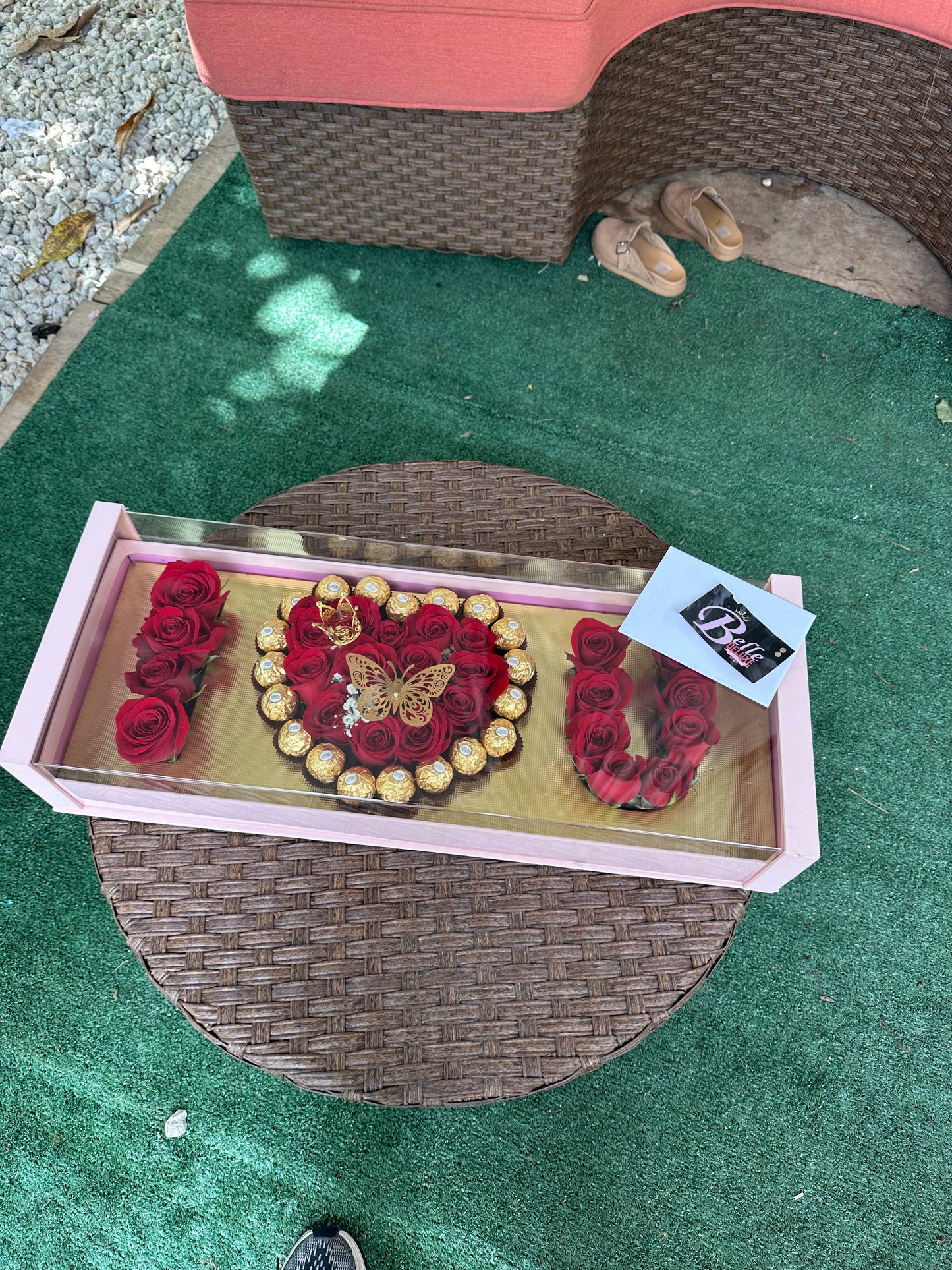 I love you acrylic with crown