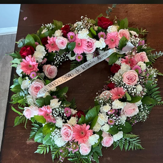 Pink Wreath Heart