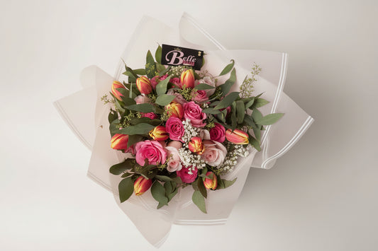 Wrap - Blush tulip rose dream